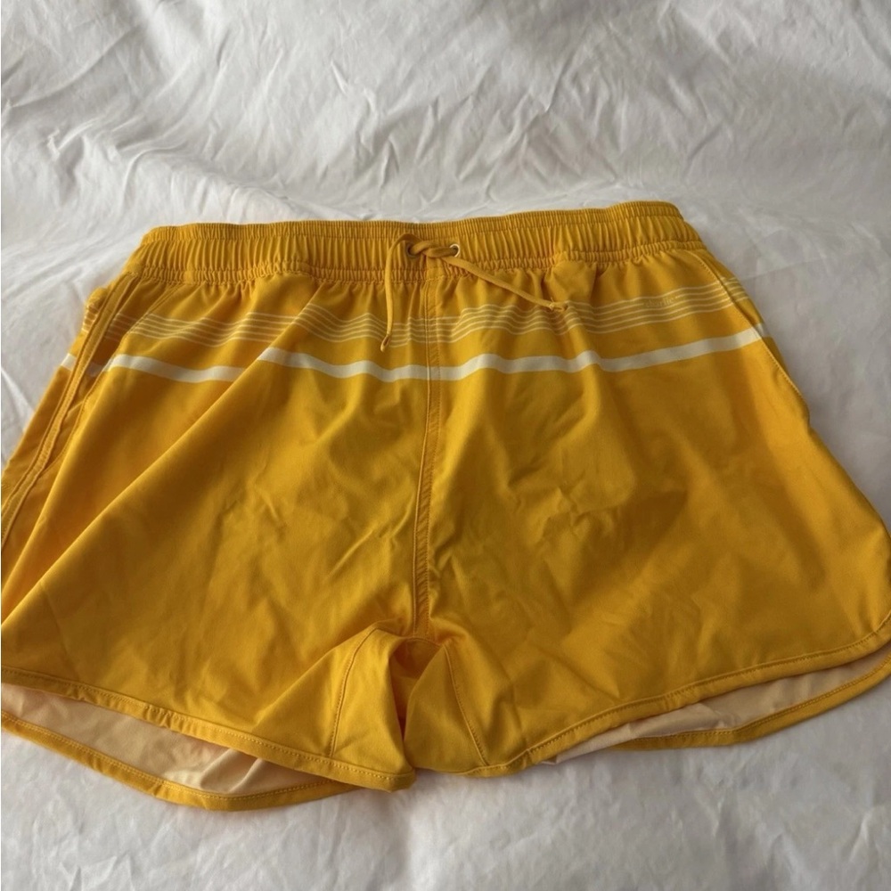 Charlie by MZ Zink Yellow Swim Beach Shorts Yellow Liner Men